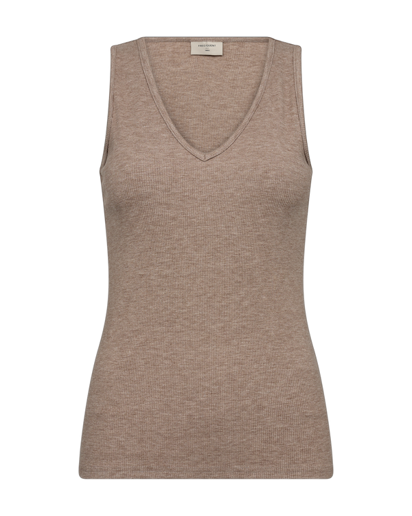 Freequent - Top Lini TankTop Simply Taupe Melange