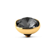 Melano - Steen Twisted Circular Silver Night Black Goud/Zilver