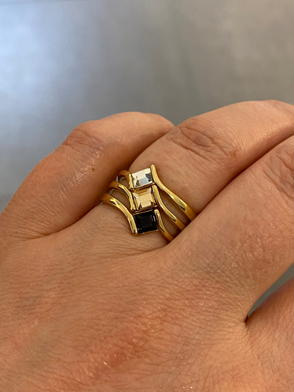 Melano - Ring Friends Evy Goud Crystal