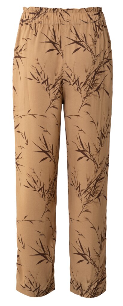 YAYA - Broek Pull On With Elastic Cartouche Brown Dessin