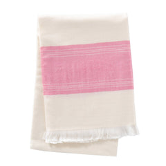 Yaya - Sjaal Mélange Color Stripe Silver Lining Beige & Pink