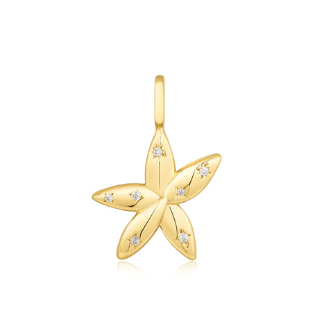 Ania Haie - POP CHARMS Bedel voor Armband of ketting - Sparkle Flower Gold