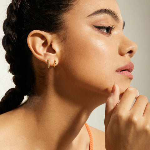 Ania Haie - POP CHARMS Oorbel Oval Hoop Gold (per stuk)