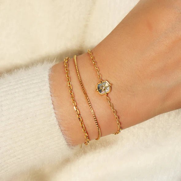 Ania Haie - Armband Block Mother Of Pearl Star - Luxedy