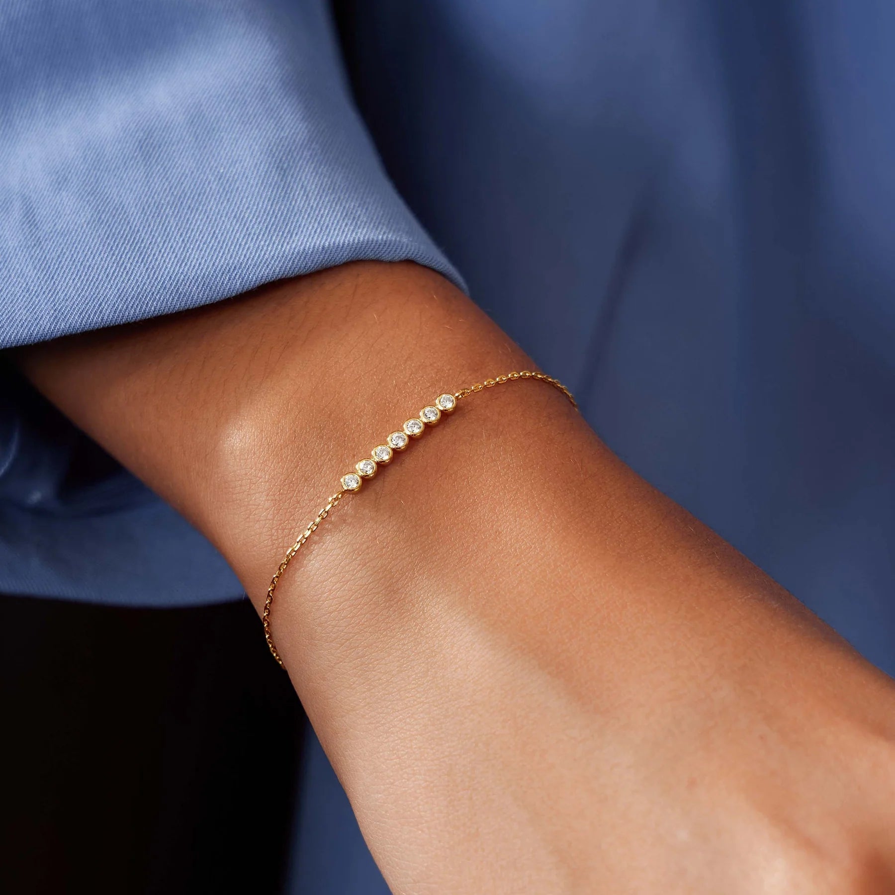Ania Haie - Armband Gold Bezel Set - Luxedy