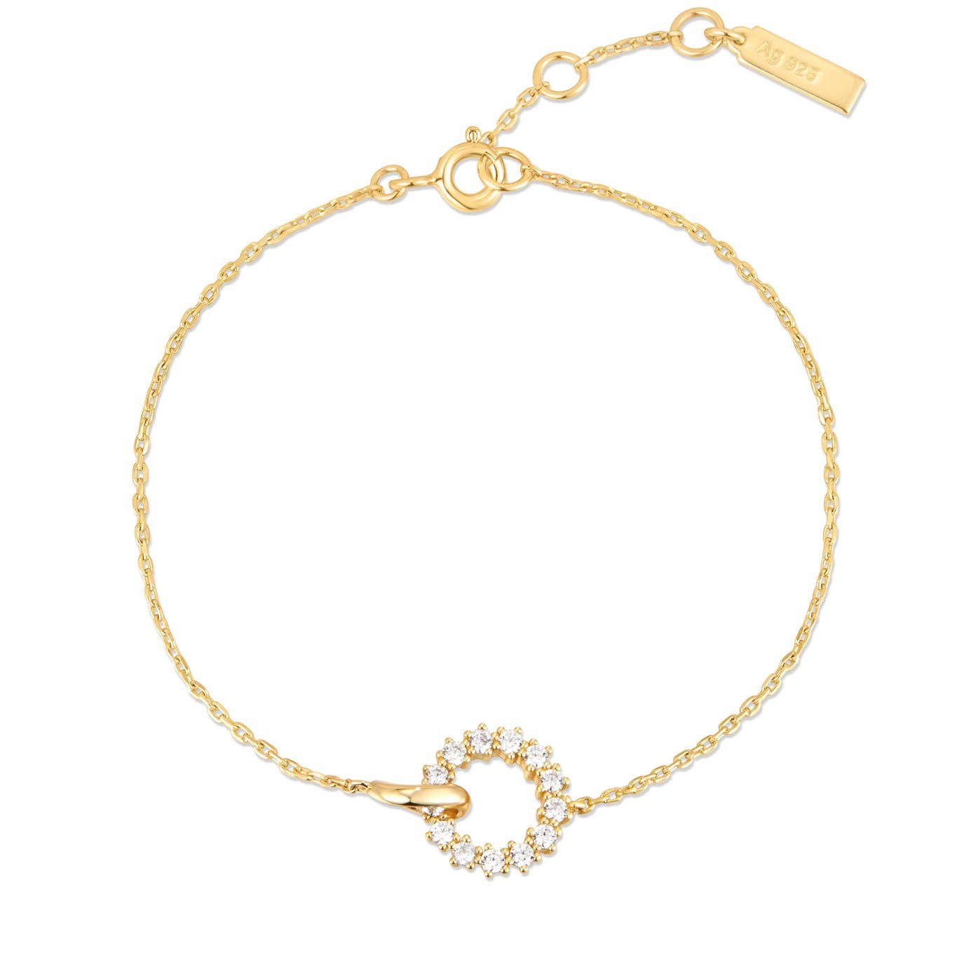 Ania Haie - Armband Gold Interlinked Circles Pavé - Luxedy