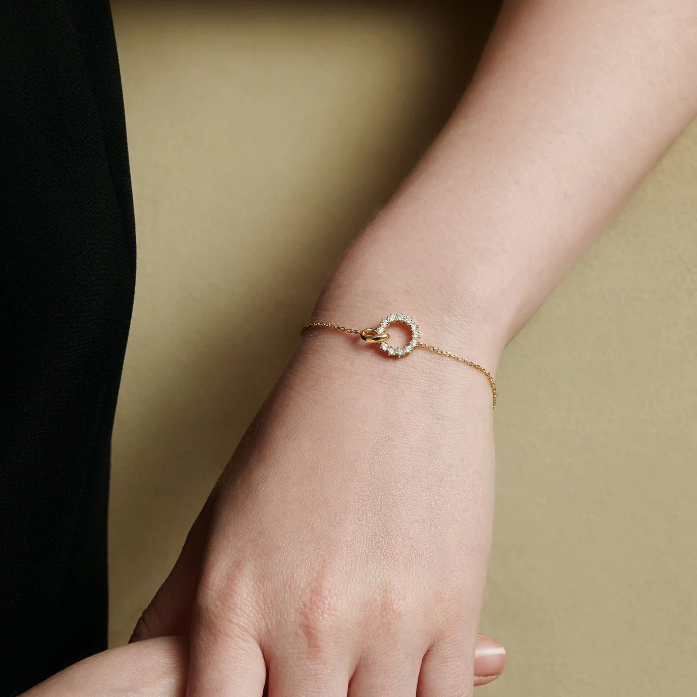 Ania Haie - Armband Gold Interlinked Circles Pavé - Luxedy