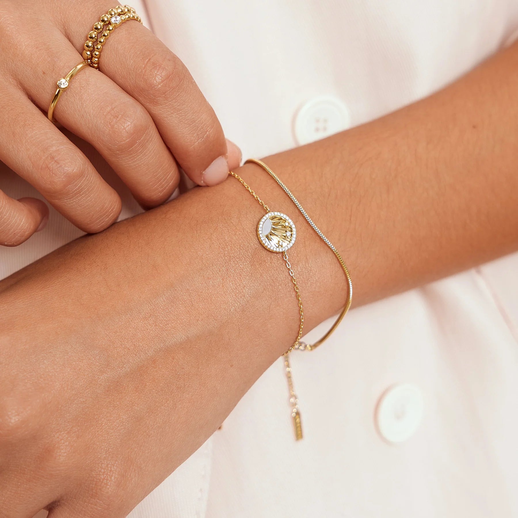 Ania Haie - Armband Gold Shiny Sun Stars - Luxedy