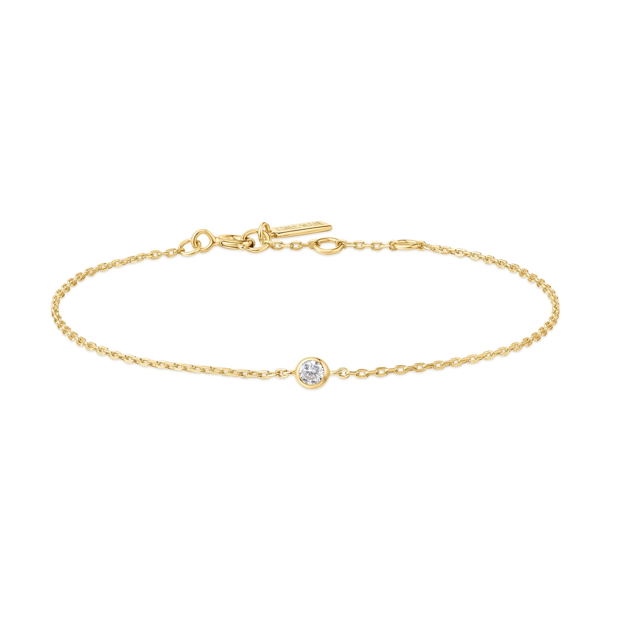 Ania Haie - Armband Gold Sparkle Single Bezel - Luxedy