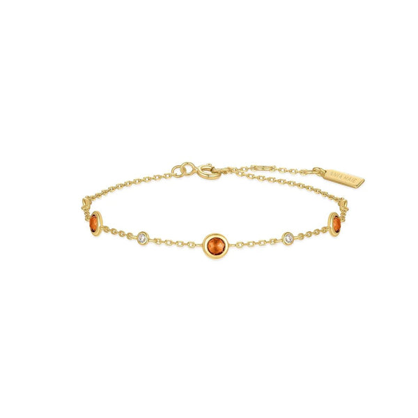 Ania Haie - Armband Melodic Poet Gold Nano Gem Station Bracelet Shiny Gold - Luxedy