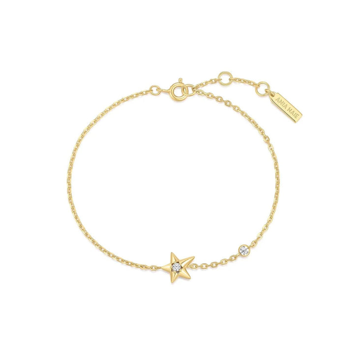 Ania Haie - Armband Melodic Poet Gold Sparkling Star Bracelet Shiny Gold - Luxedy
