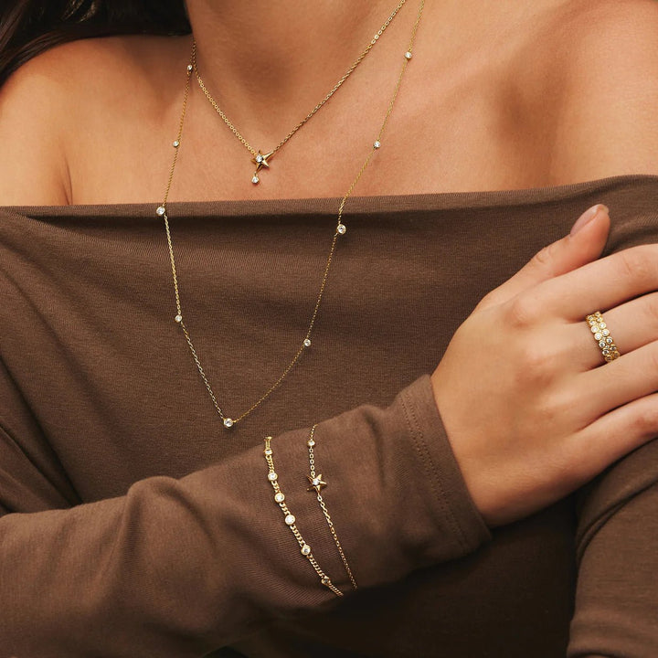 Ania Haie - Armband Melodic Poet Gold Sparkling Star Bracelet Shiny Gold - Luxedy