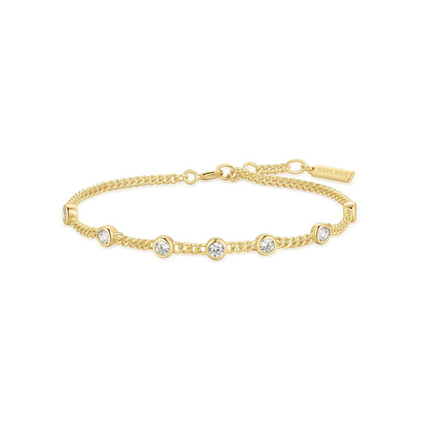 Ania Haie - Armband Multi Station Round Stone Chain Gold - Luxedy