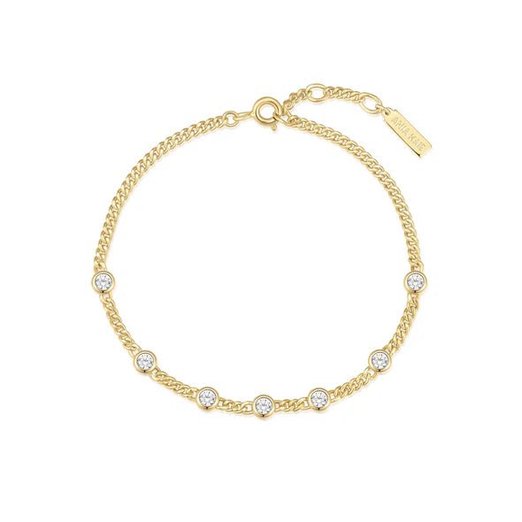 Ania Haie - Armband Multi Station Round Stone Chain Gold - Luxedy