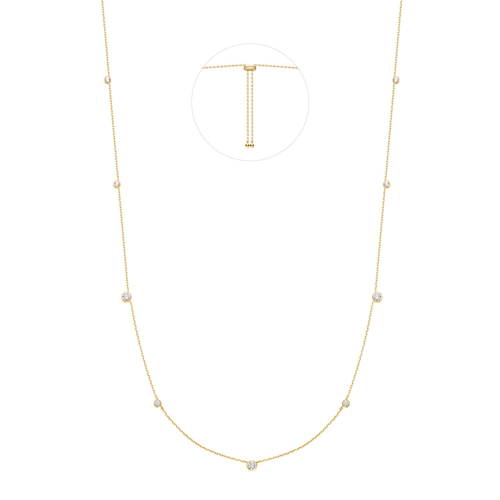Ania Haie - Ketting Gold Bezel Long - Luxedy