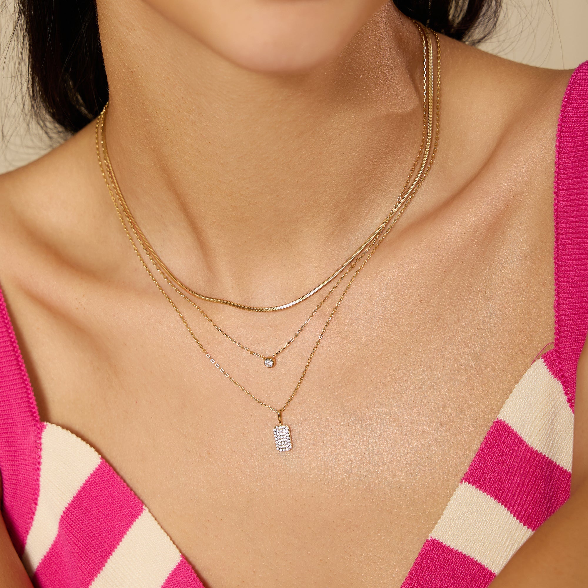 Ania Haie - Ketting Gold Pave Pendant - Luxedy