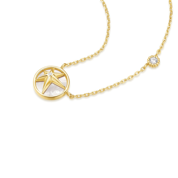 Ania Haie - Ketting Gold Starry Mother Of Pearl - Luxedy