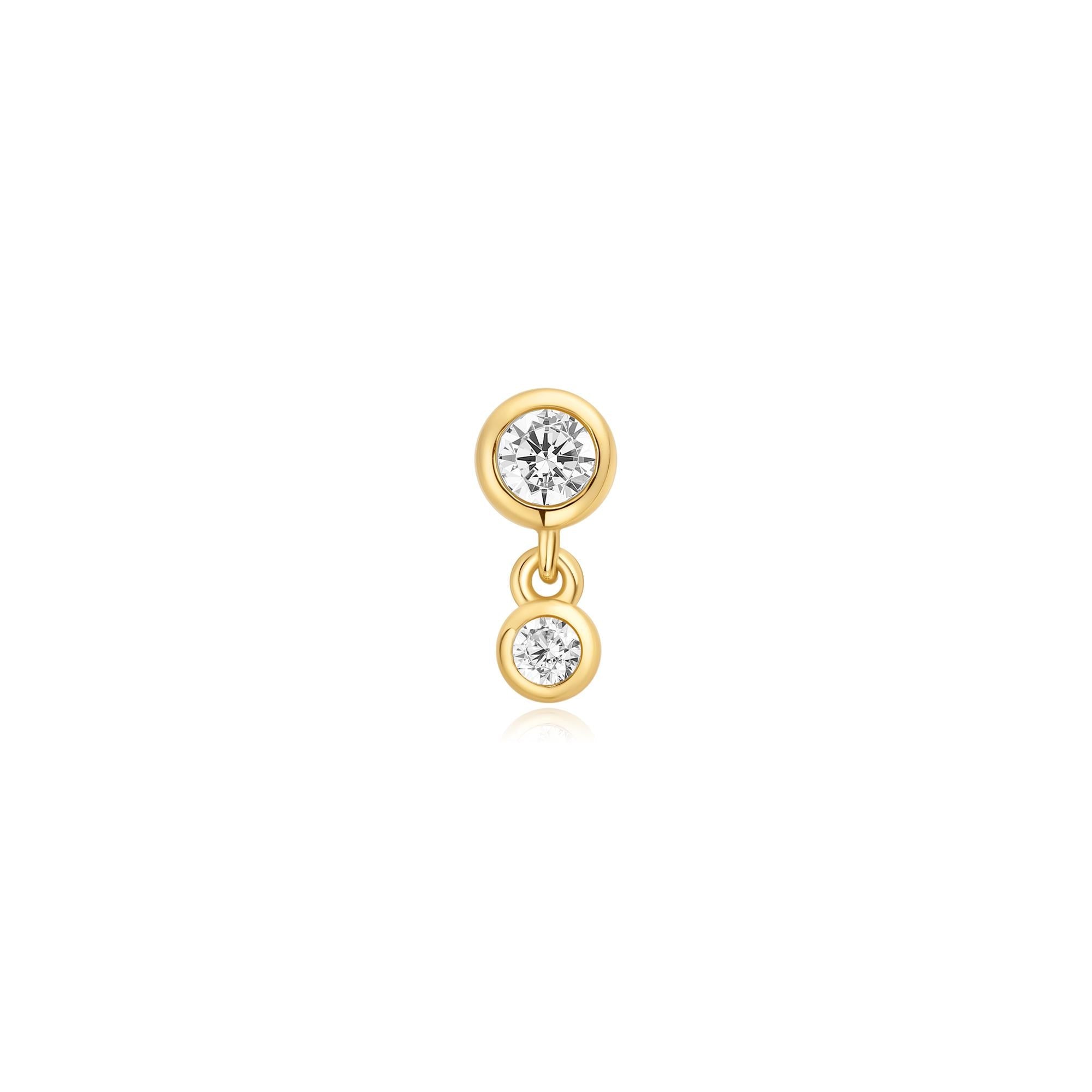 Ania Haie - Oorbel piercing (per stuk) Bezel Dangle Barbell - Luxedy