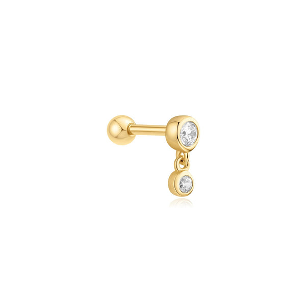 Ania Haie - Oorbel piercing (per stuk) Bezel Dangle Barbell - Luxedy