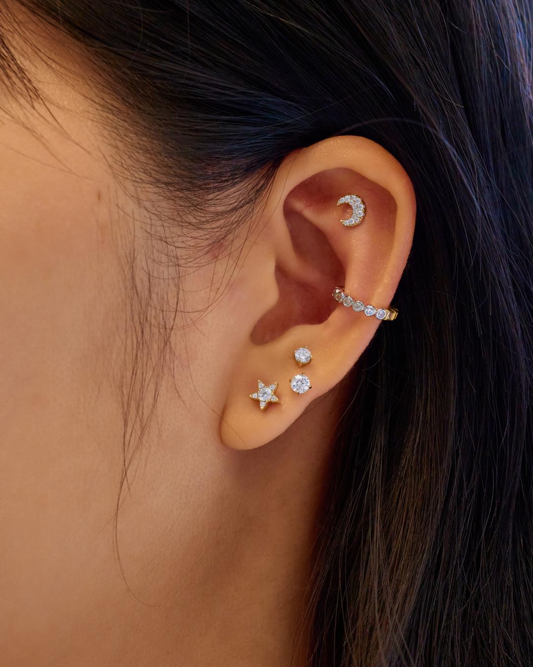 Ania Haie - Oorbel piercing (per stuk) Five Point Star Barbell - Luxedy