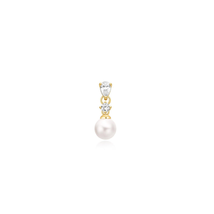 Ania Haie - Oorbel piercing (per stuk) Shell Pearl Dangling Barbell - Luxedy