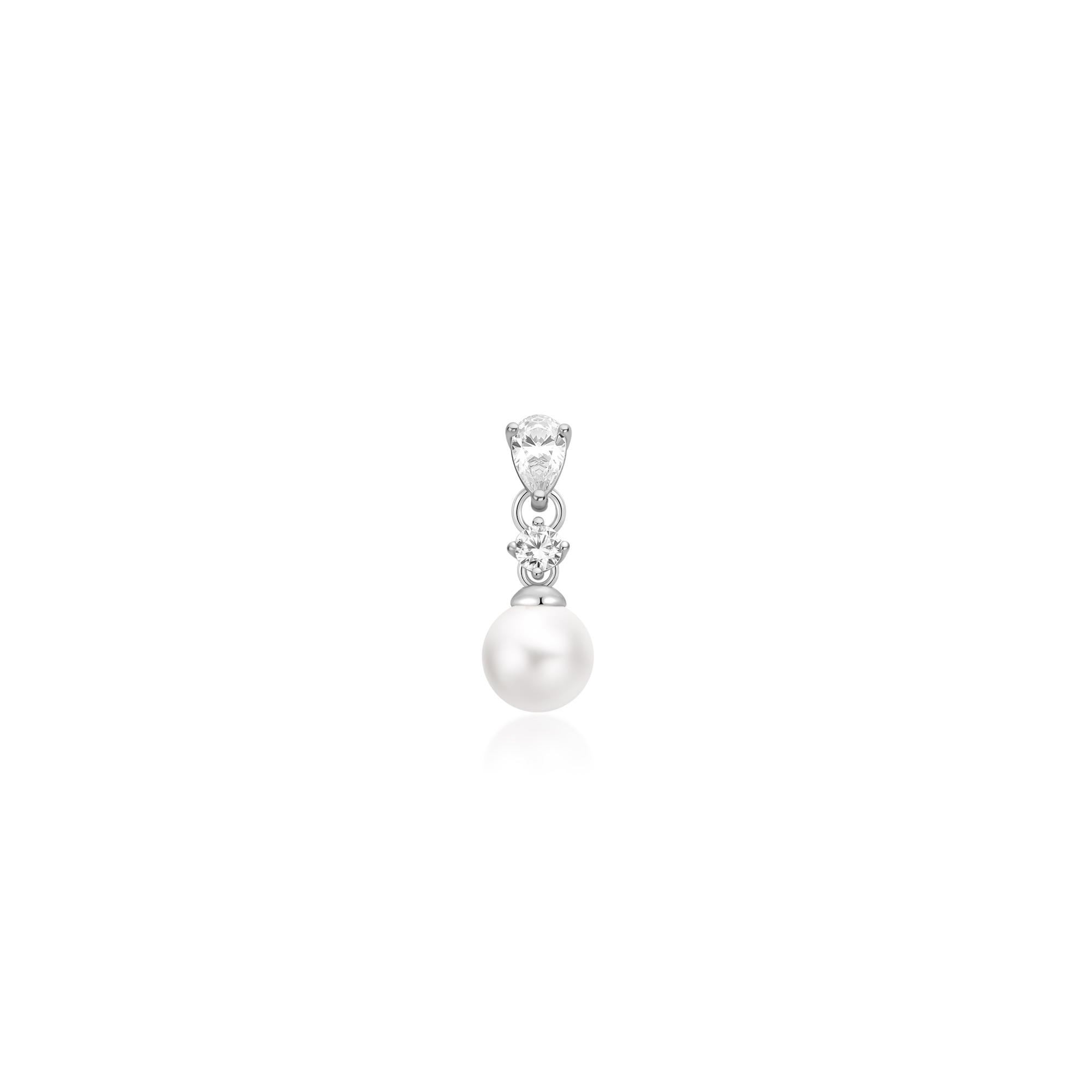Ania Haie - Oorbel piercing (per stuk) Shell Pearl Dangling Barbell - Luxedy