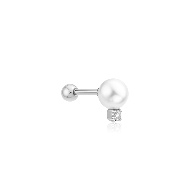 Ania Haie - Oorbel piercing (per stuk) Shell Pearl With Sprankling Accent Barbell - Luxedy