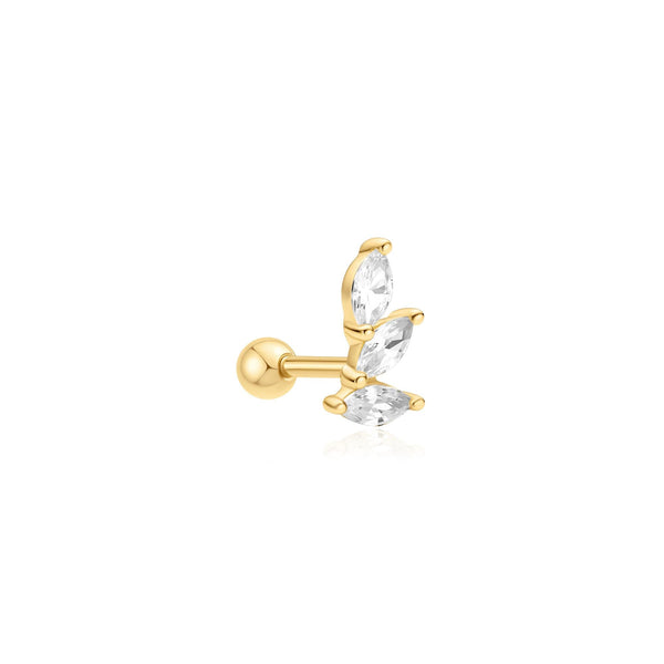 Ania Haie - Oorbel piercing (per stuk) Triple Marquise Barbell - Luxedy