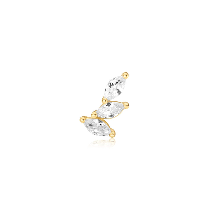 Ania Haie - Oorbel piercing (per stuk) Triple Marquise Barbell - Luxedy