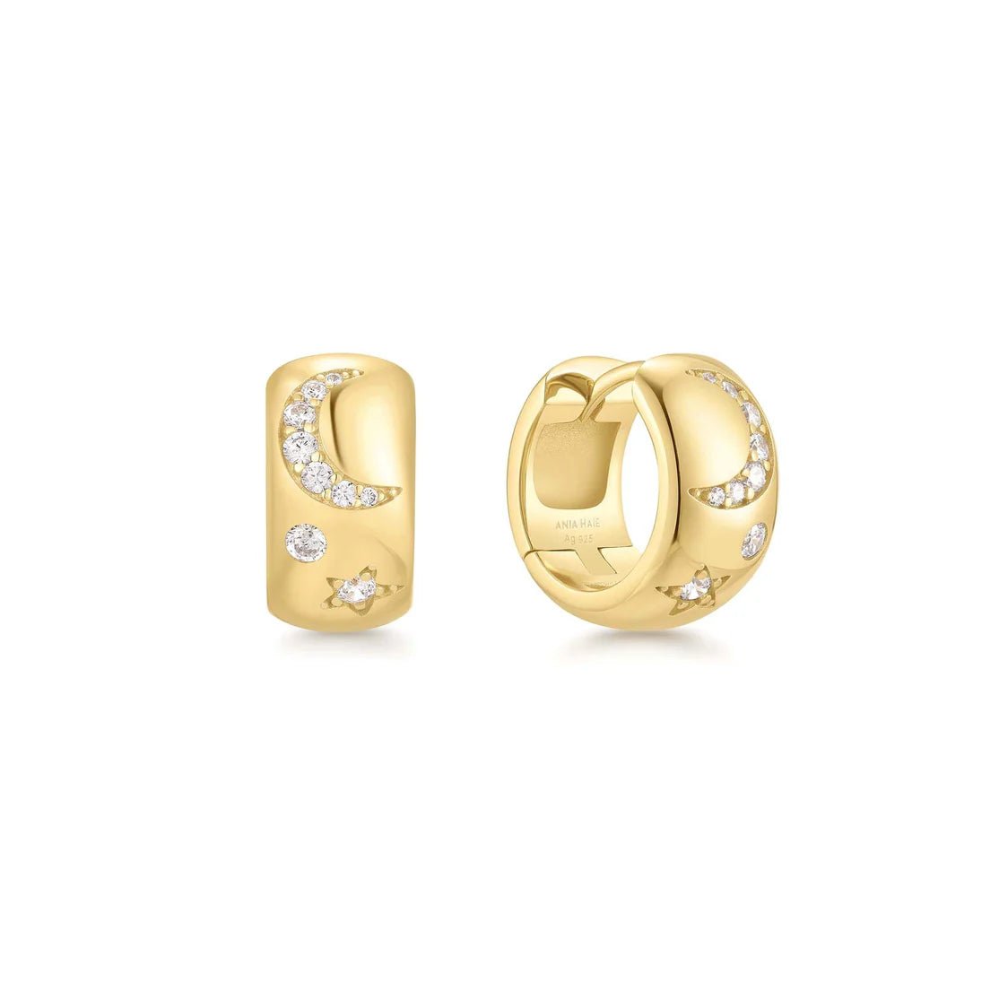 Ania Haie - Oorbellen Celestial Chunky Huggie Gold - Luxedy