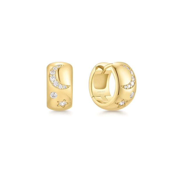 Ania Haie - Oorbellen Celestial Chunky Huggie Gold - Luxedy