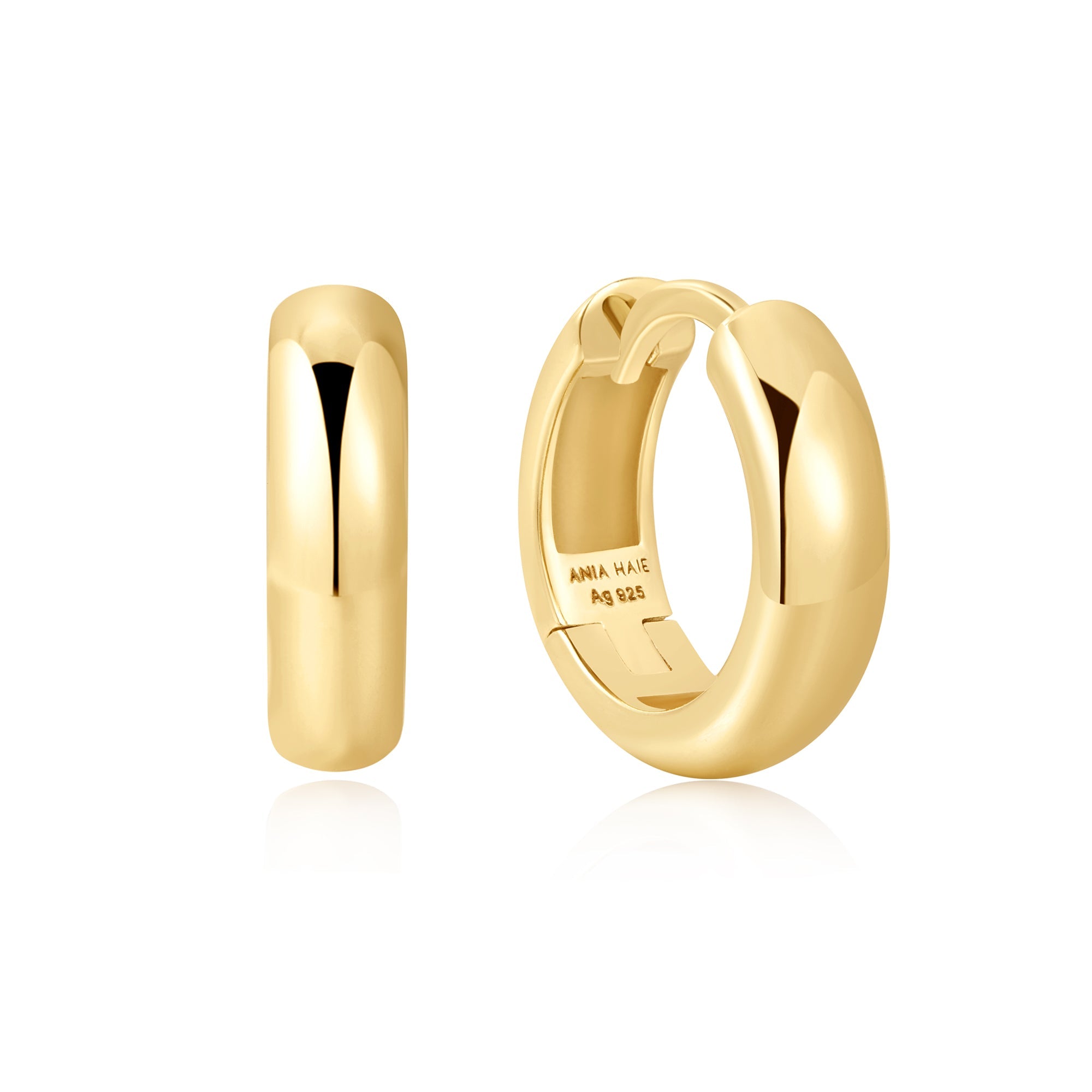 Ania Haie - Oorbellen Gold Dome Band Huggies - Luxedy