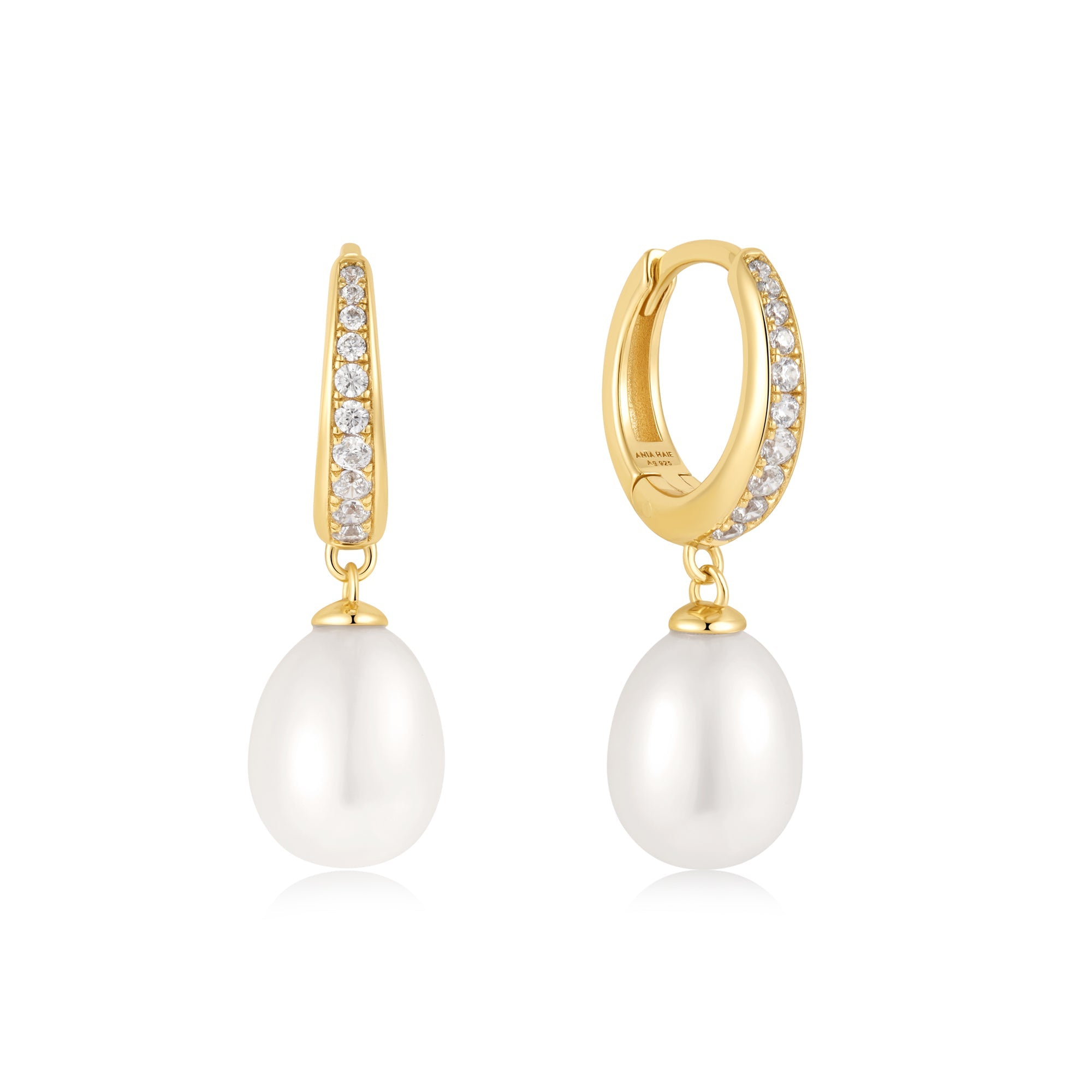 Ania Haie - Oorbellen Gold Freshwater Pearl Drop - Luxedy