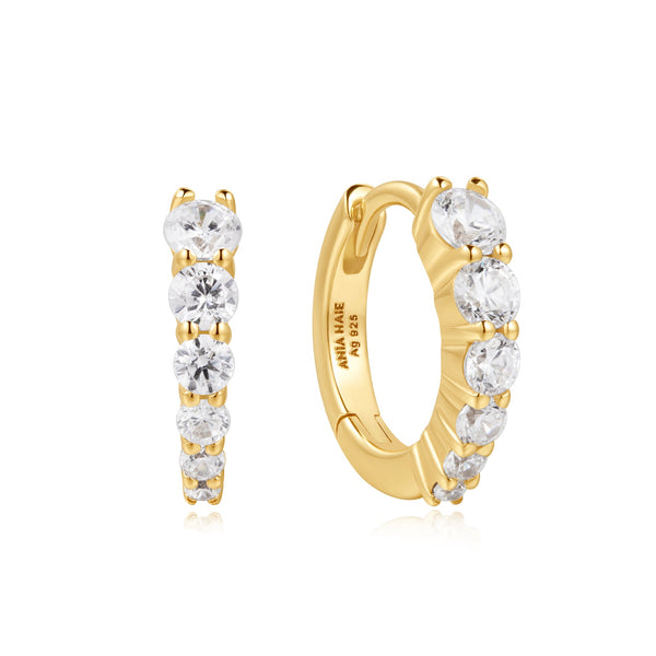 Ania Haie - Oorbellen Gold Gradient Pavé Huggies - Luxedy