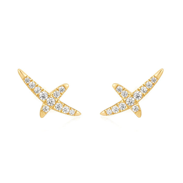 Ania Haie - Oorbellen Gold Kiss Pavé Studs - Luxedy