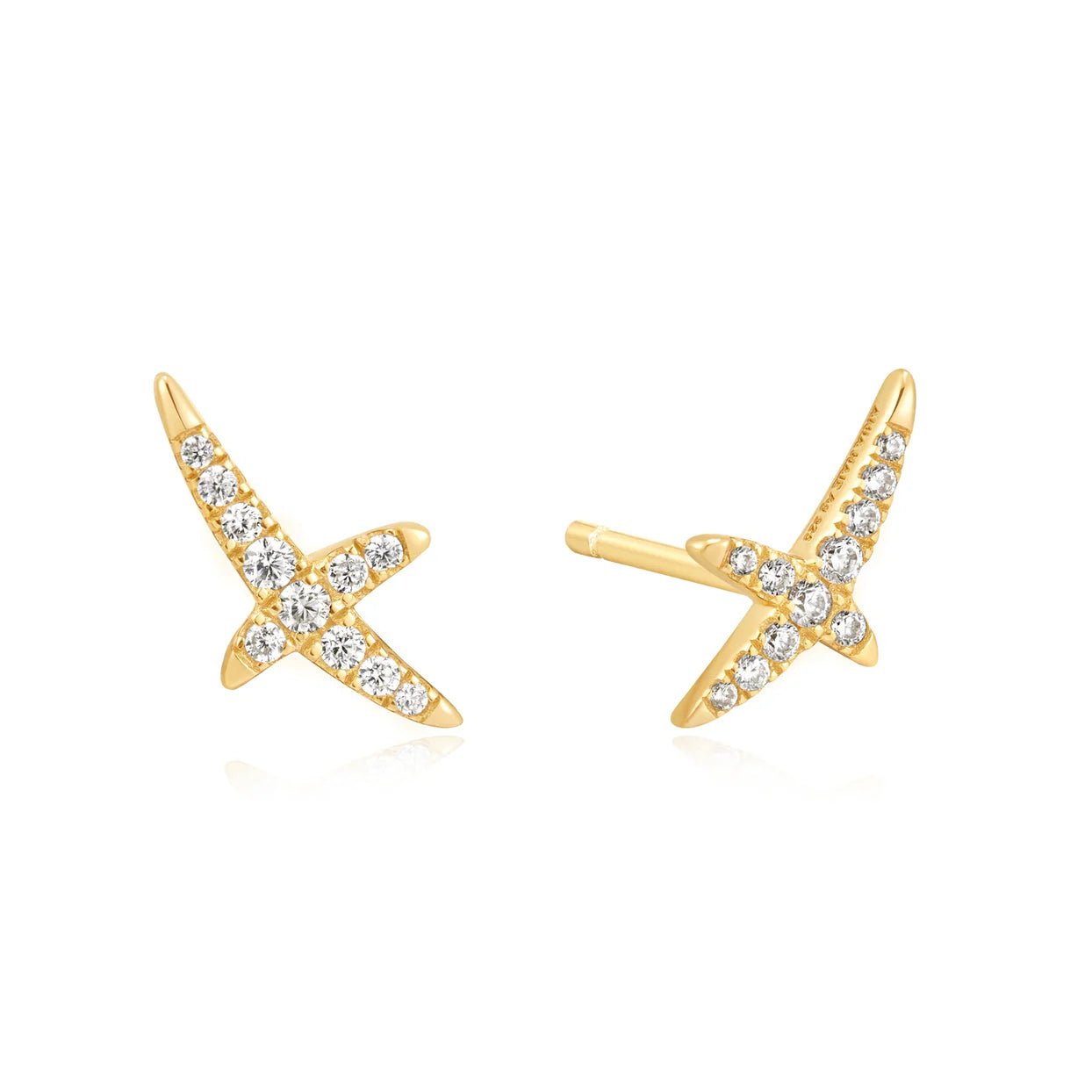 Ania Haie - Oorbellen Gold Kiss Pavé Studs - Luxedy