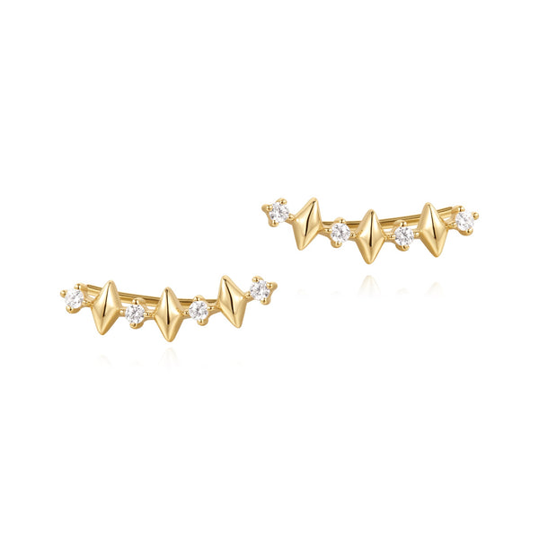 Ania Haie - Oorbellen Gold Multi Sparkle Climber - Luxedy
