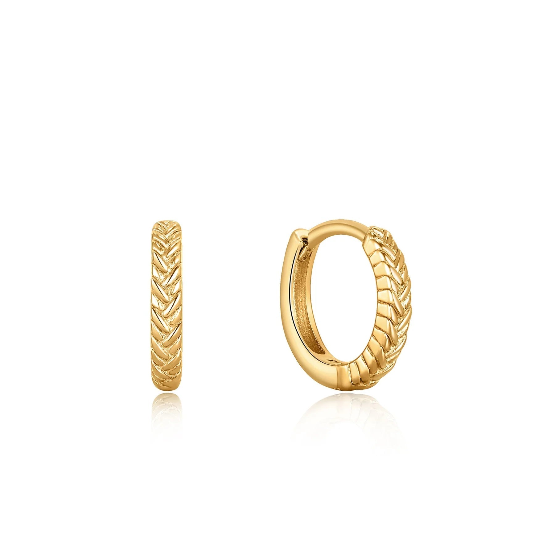 Ania Haie - Oorbellen Gold Rope Huggie Hoops - Luxedy