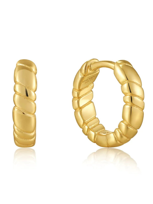 Ania Haie - Oorbellen Gold Smooth Twist Huggies - Luxedy