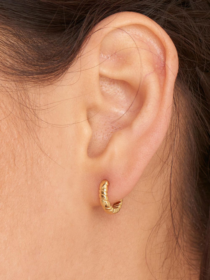 Ania Haie - Oorbellen Gold Smooth Twist Huggies - Luxedy