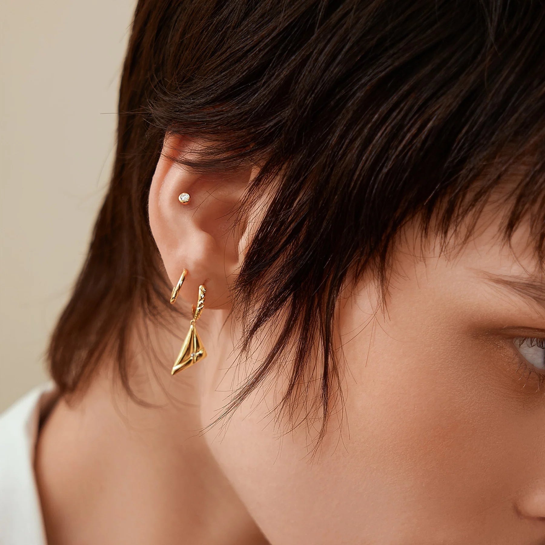 Ania Haie - Oorbellen Gold Solitaire Studs - Luxedy