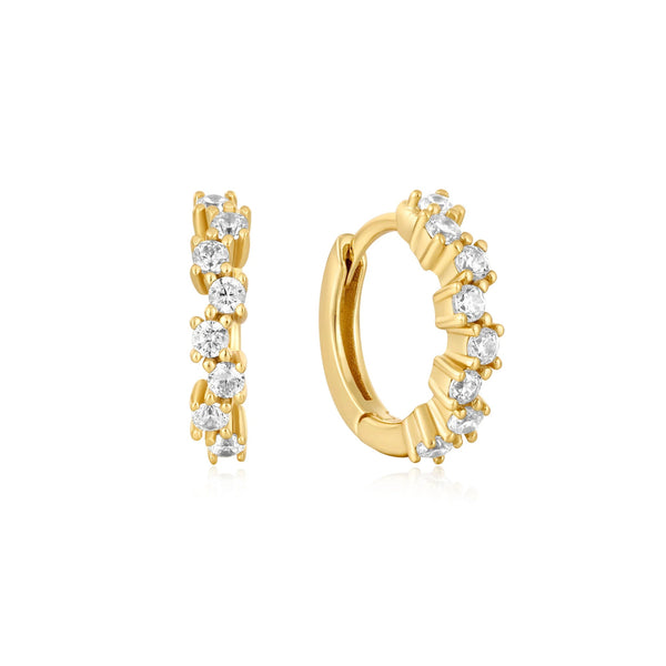 Ania Haie - Oorbellen Gold Sparkle Cluster Huggies - Luxedy