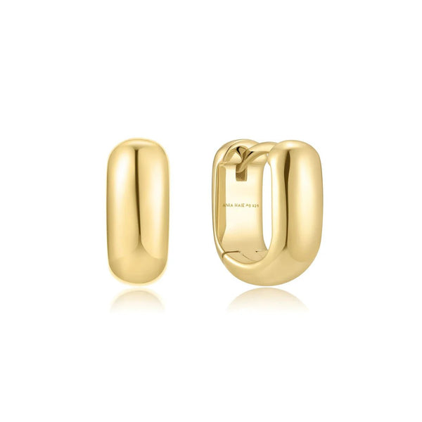Ania Haie - Oorbellen Mini U - Shaped Huggie Gold - Luxedy