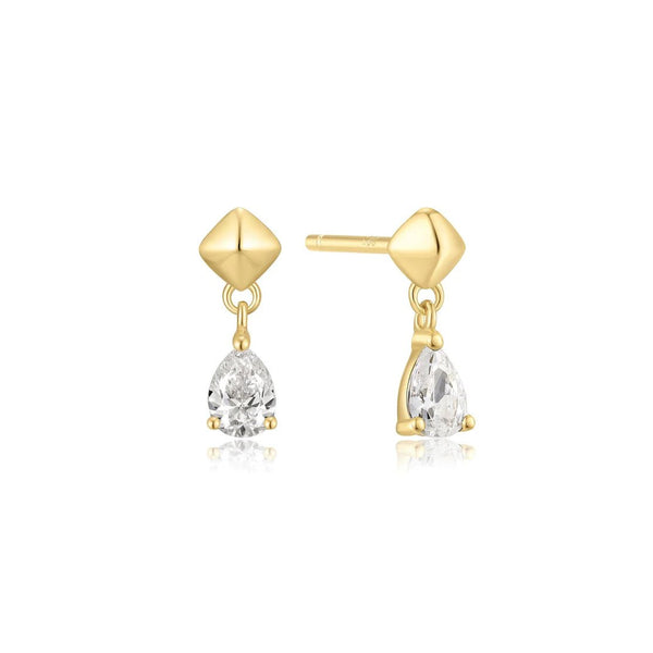 Ania Haie - Oorbellen Pyramid Dangle Gold - Luxedy