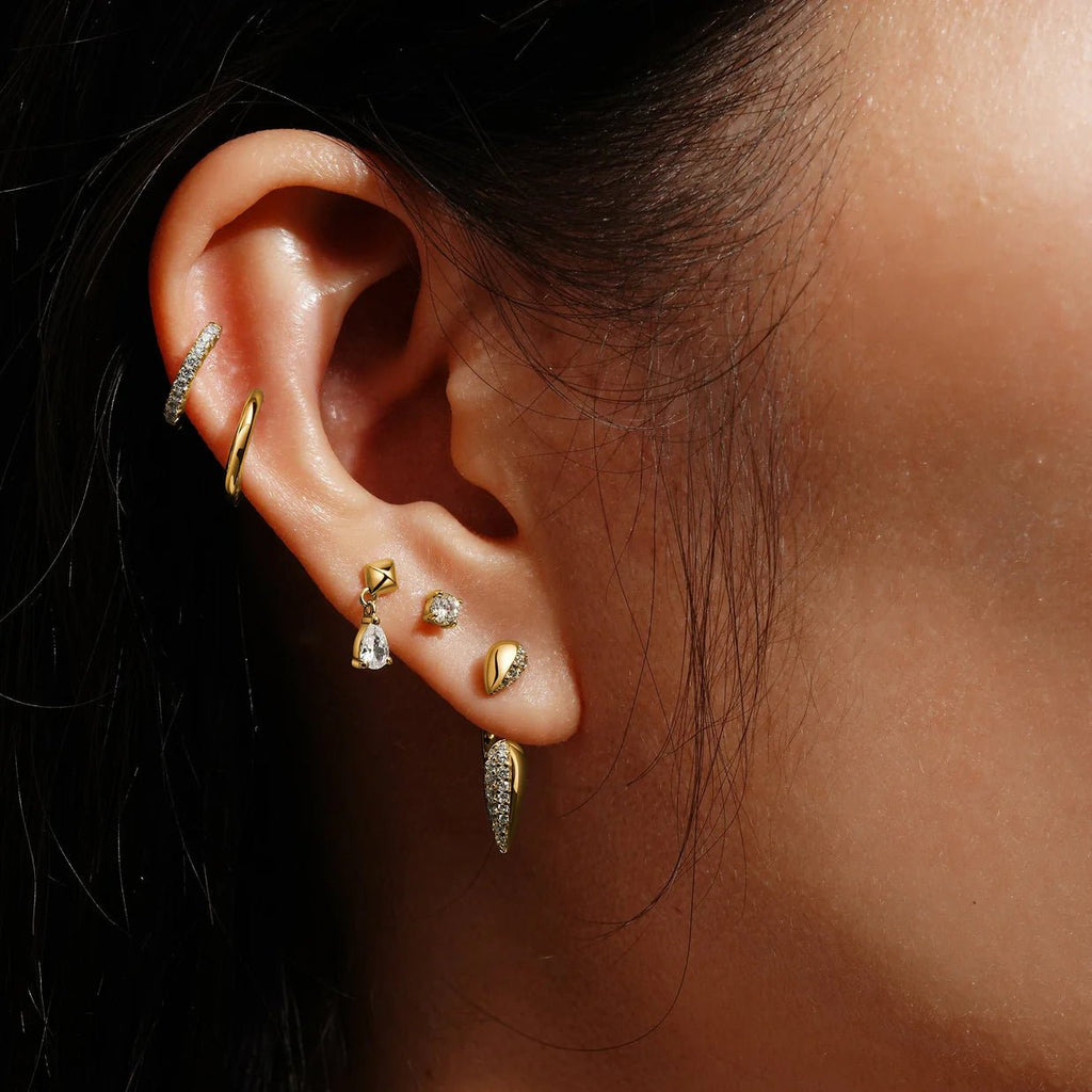 Ania Haie - Oorbellen Pyramid Dangle Gold - Luxedy