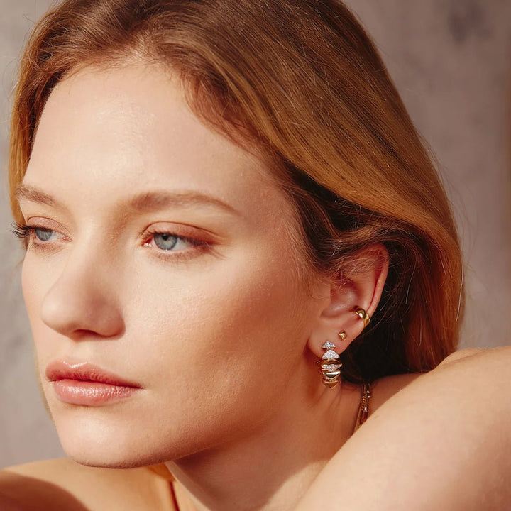 Ania Haie - Oorbellen Pyramid Glam Stud Gold - Luxedy