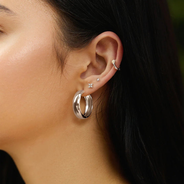 Ania Haie - Oorbellen Silver Four - Petal Studs - Luxedy