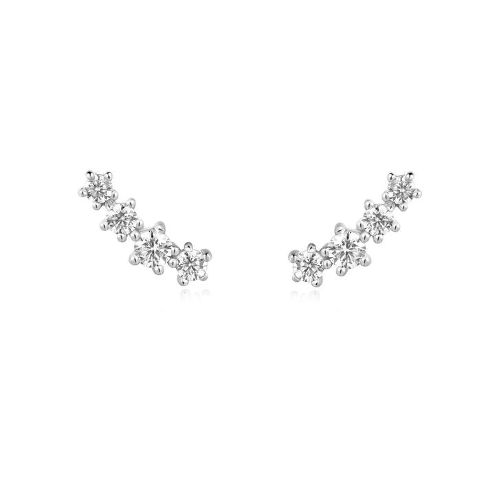 Ania Haie - Oorbellen Silver Sparkle Climber Studs - Luxedy