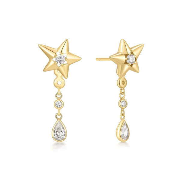 Ania Haie - Oorbellen Sparkling Star Drop Stud Gold - Luxedy