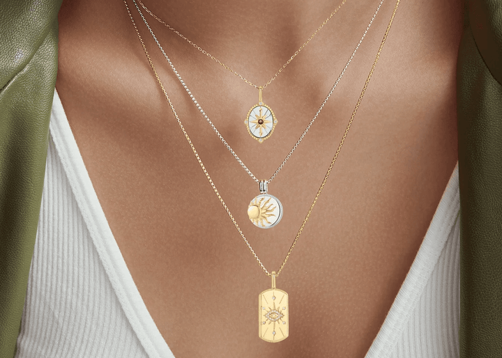 Ania Haie - POP CHARMS Bedel voor Armband of ketting - Gold Evil Eye Tag - Luxedy